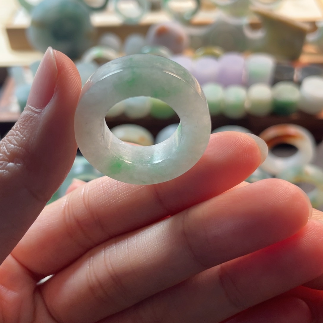 定制翡翠未镶嵌戒指13-22