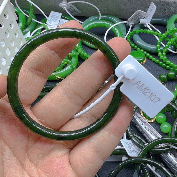 和田玉（碧玉）手镯未镶嵌59