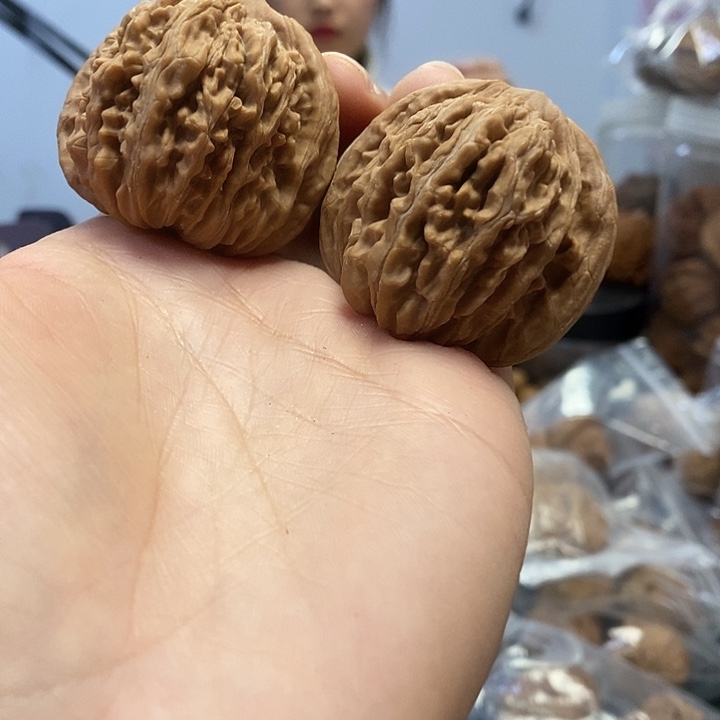 把件文玩核桃42四座楼红皮