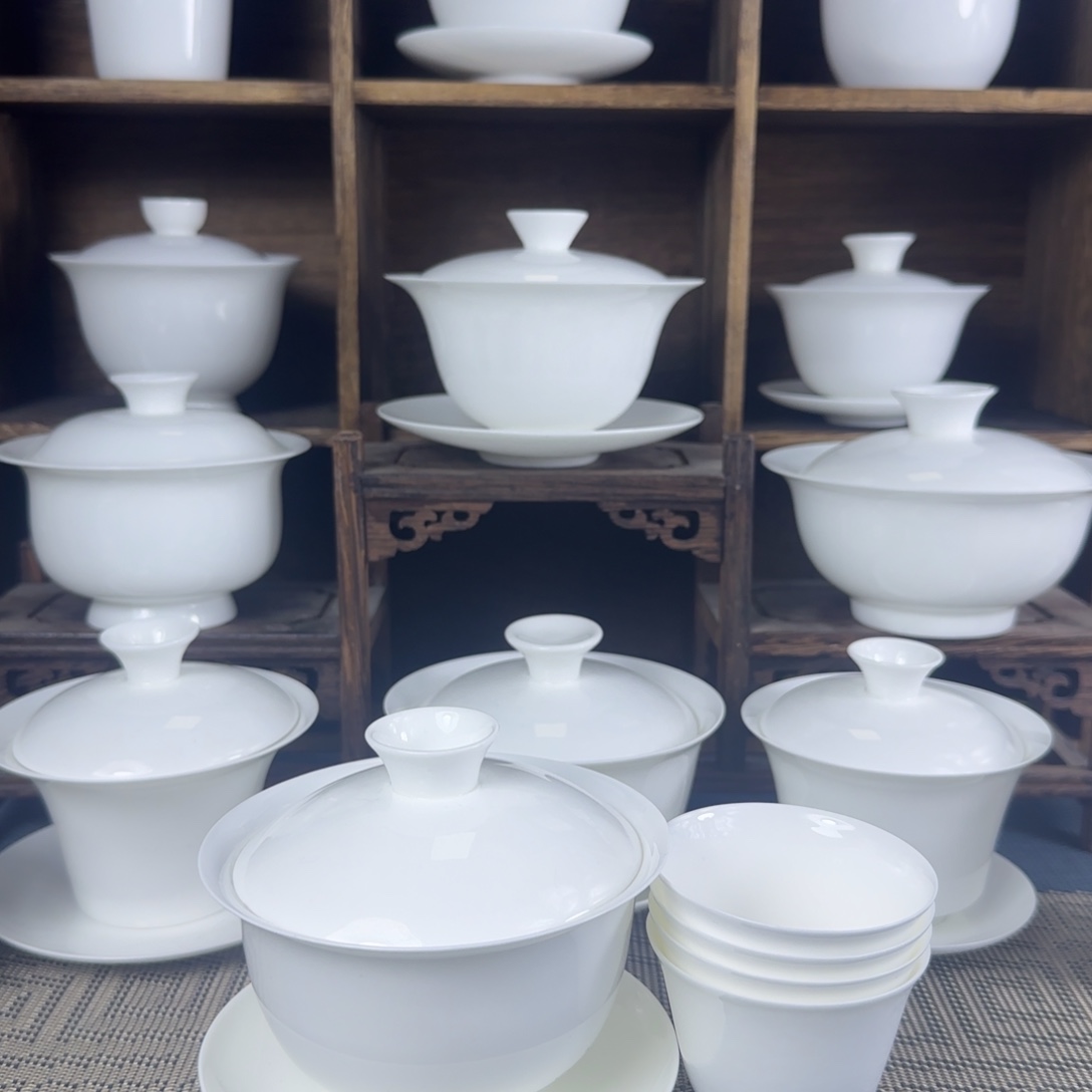 盖下160ml大元宝盖碗➕6个55ml花神杯