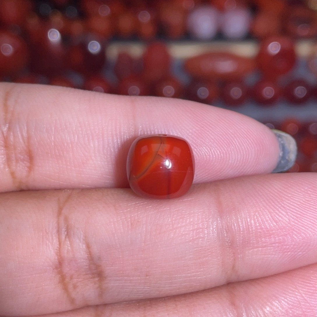 南红玛瑙未镶嵌瓦西老型卡10微瑕