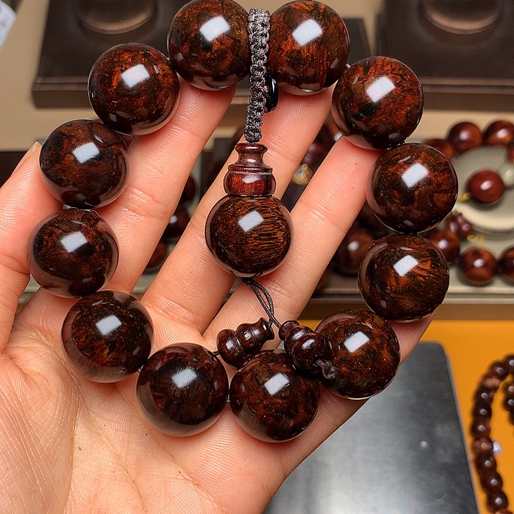 花梨木类手串/手链黄花梨风化料老挝花梨土埋料2.0