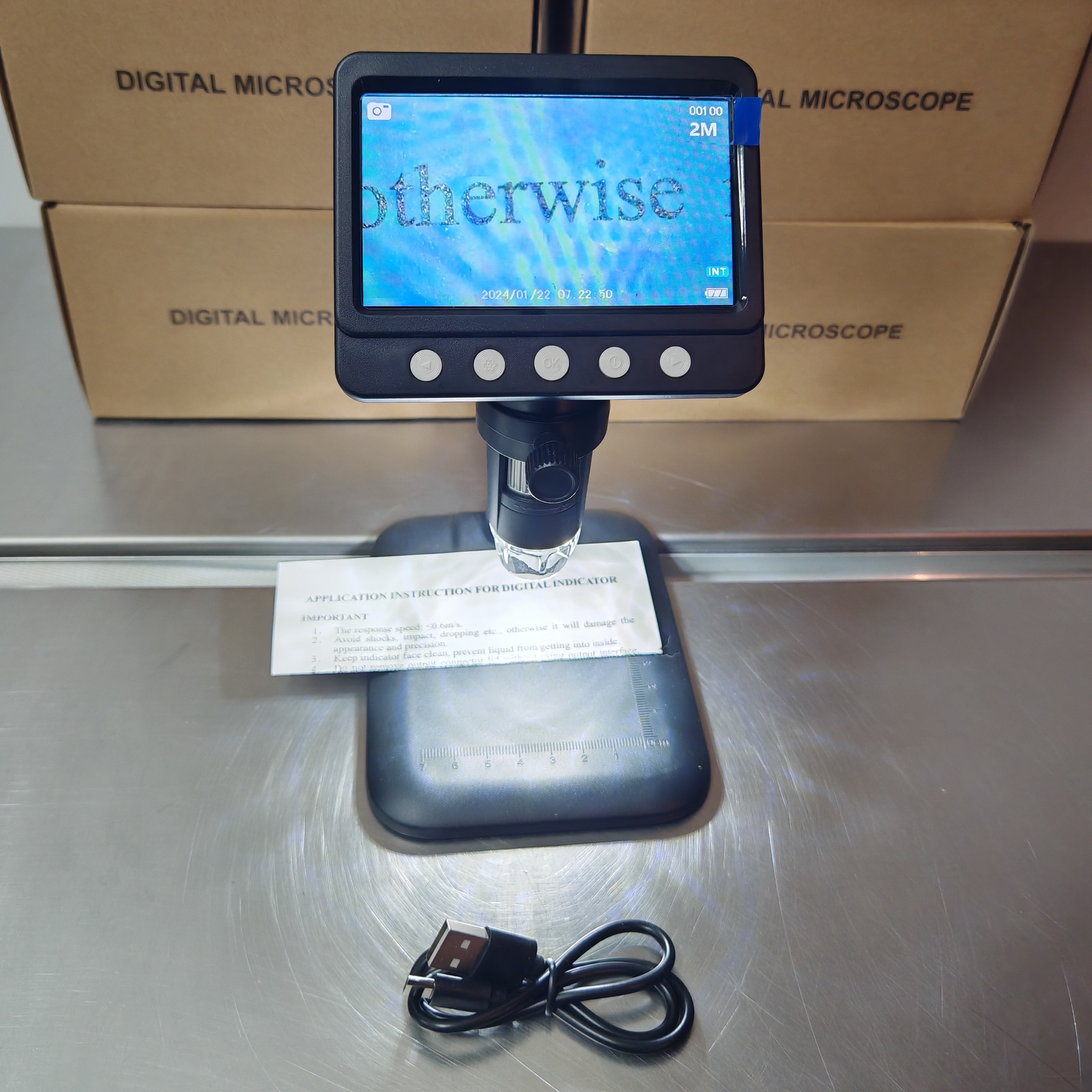 新品走量款4.3寸1000倍数码显微镜 维修检测放大镜电子显微镜