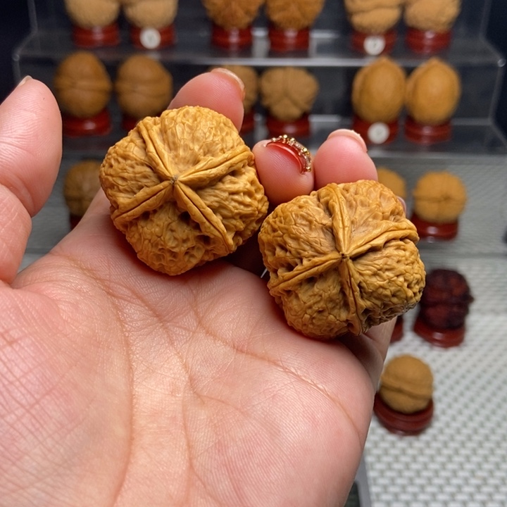 文玩核桃把件双面佛肚23