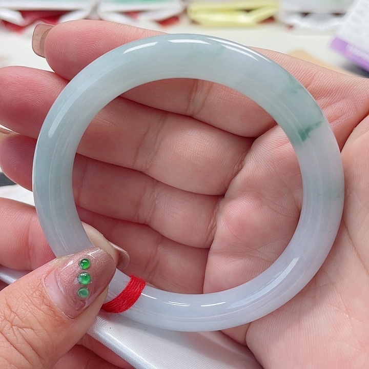 翡翠手镯未镶嵌缅甸翡翠手镯55圈