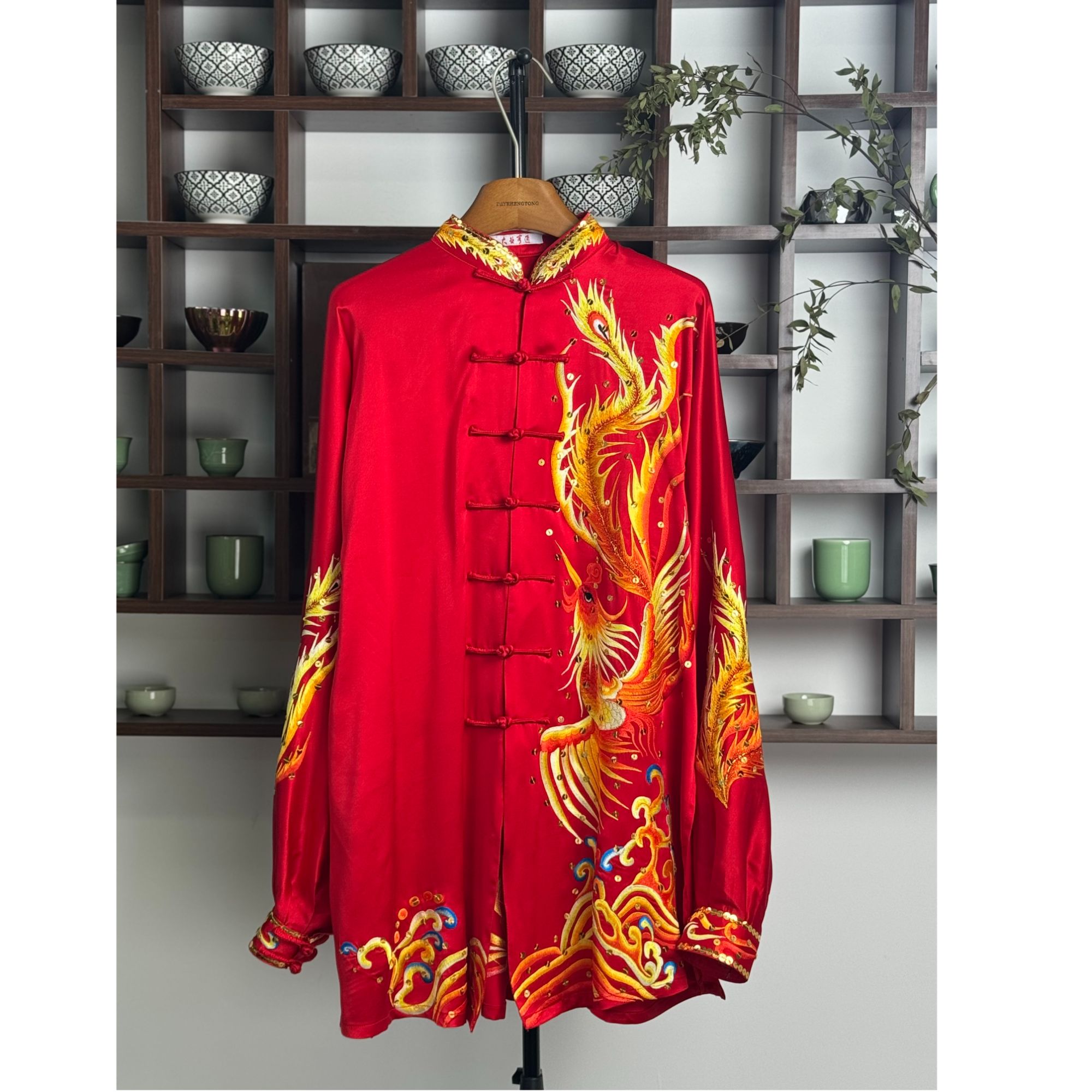 (尺寸联系客服）真丝刺绣太极服男女款功夫表演赛服重工刺绣