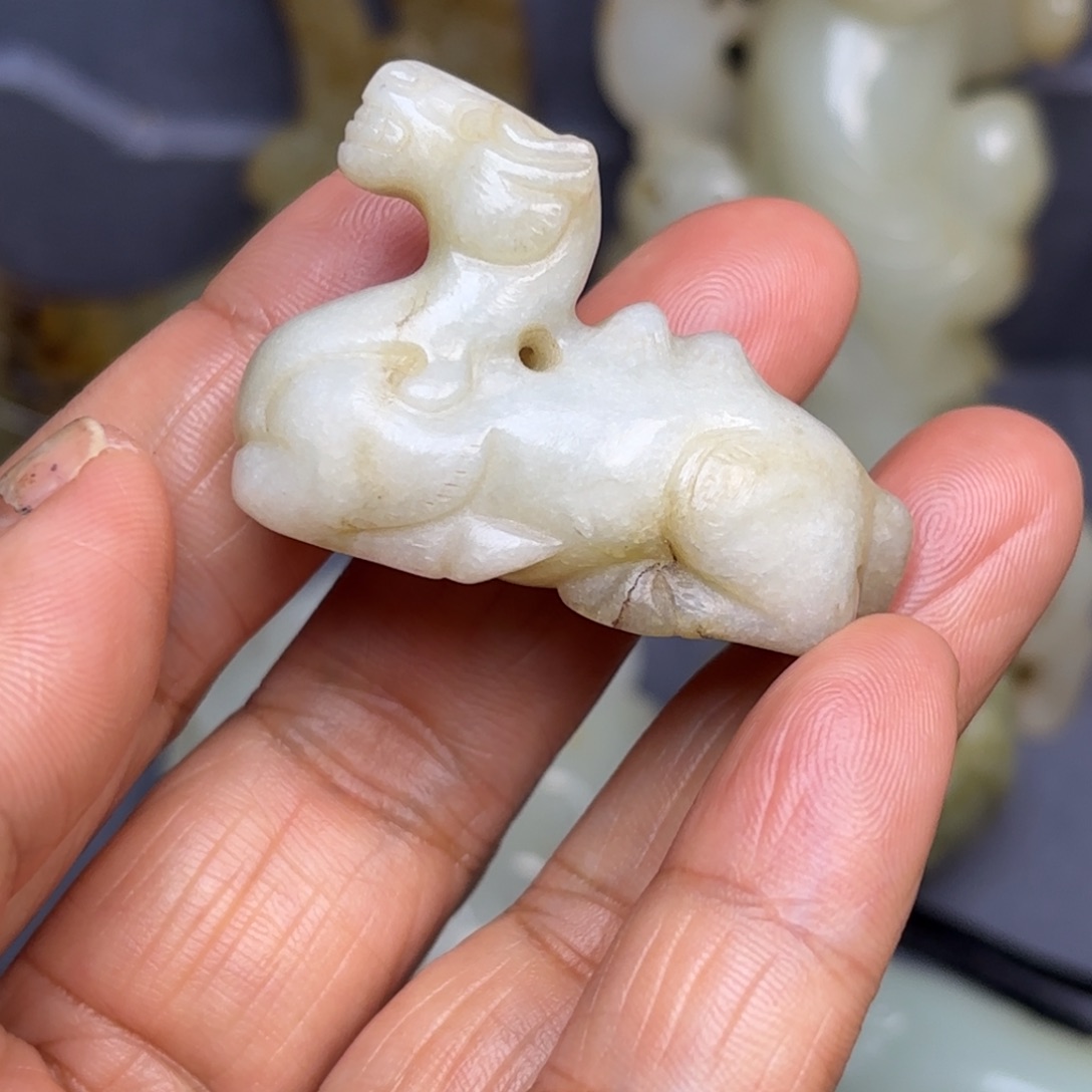 和田玉（糖玉）挂件未镶嵌太*风