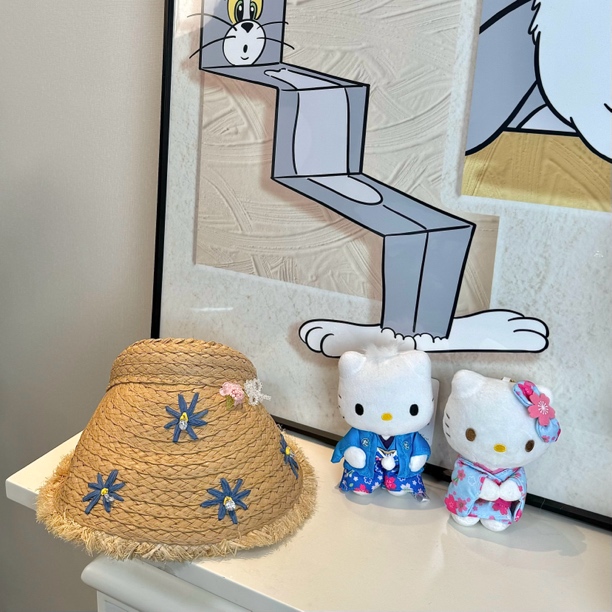 10090韩版定制空顶拉菲草草帽