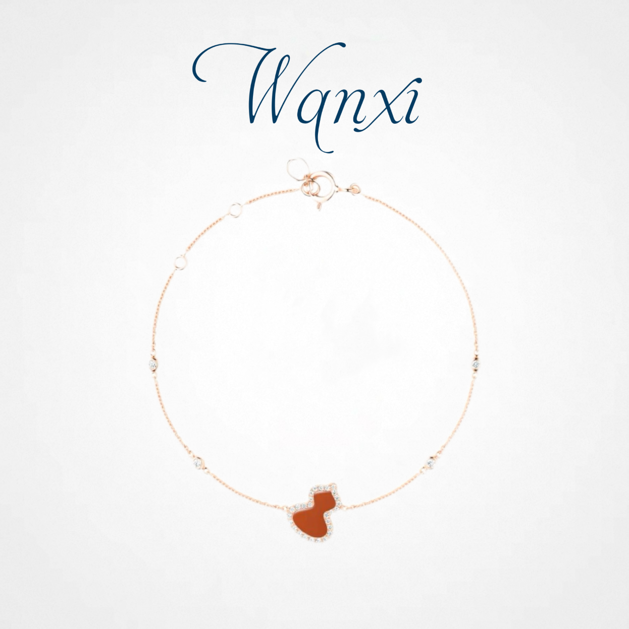 WANXI 镀K金 镶钻葫芦手链精工版经典小众高级感