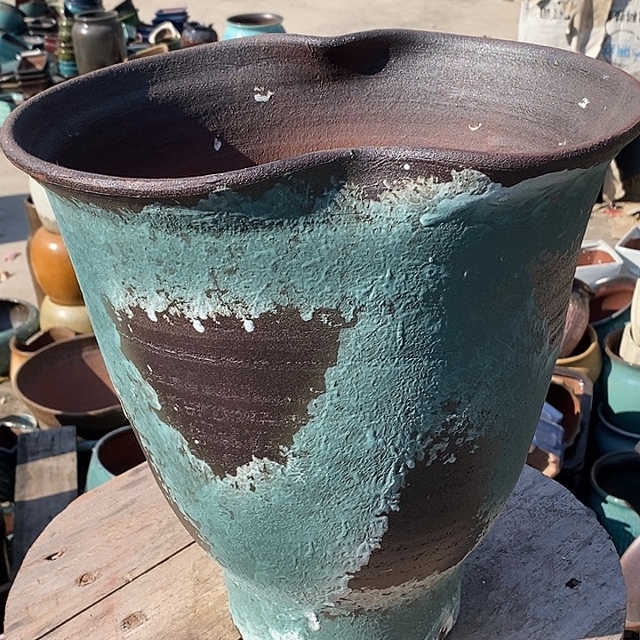 紫砂花盆长33宽29高度33手工