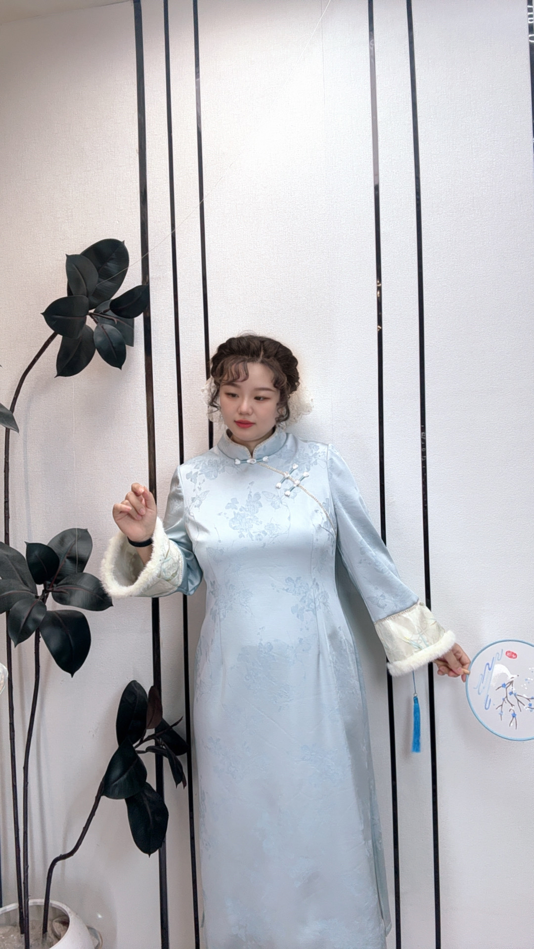 码加加52119胖MM2025秋冬新款绝美加厚日常年轻款旗袍