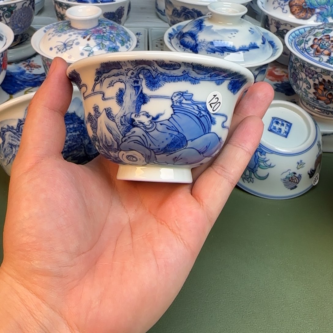 彦祖纯手工手绘茶具120