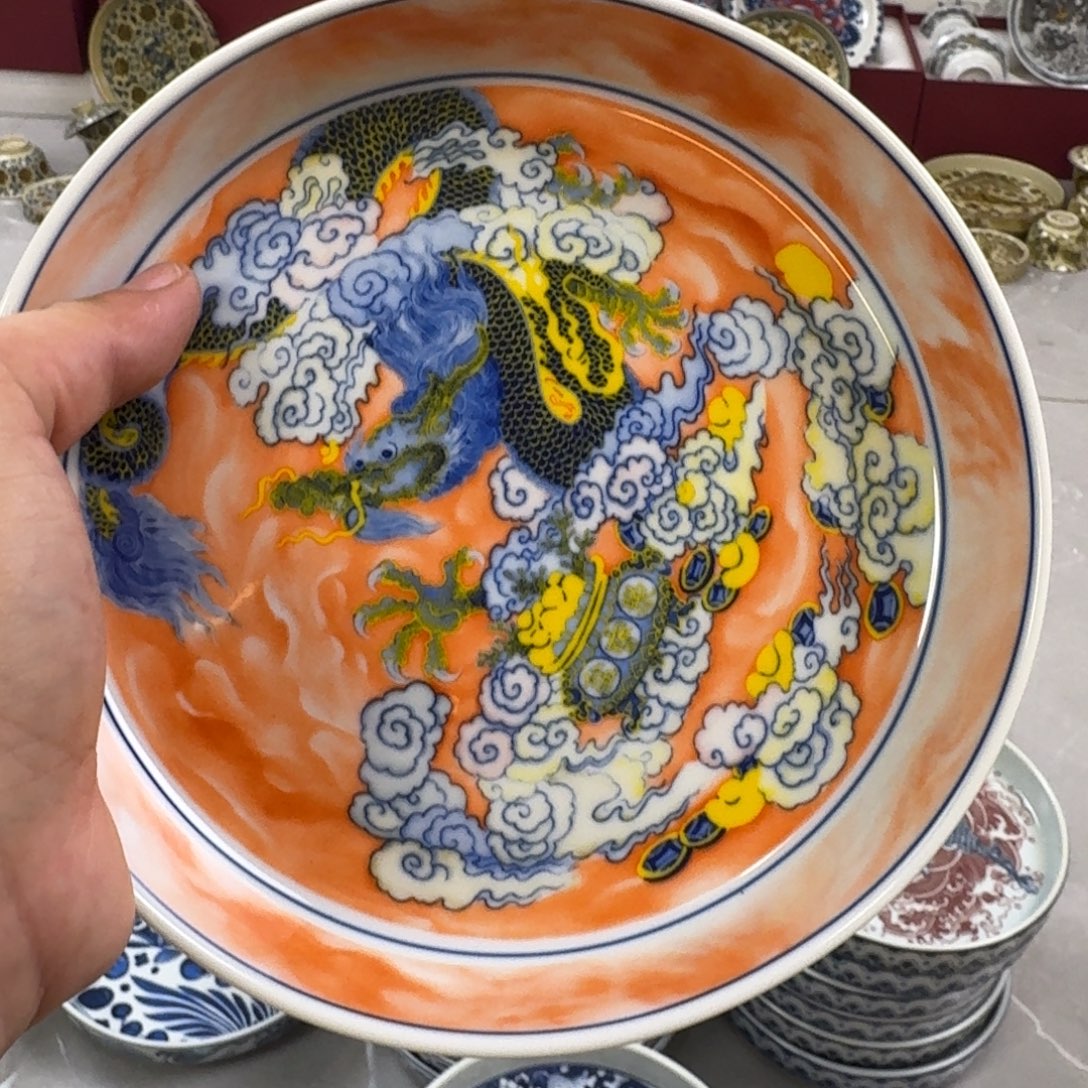 杯梵红腾龙献宝大壶承