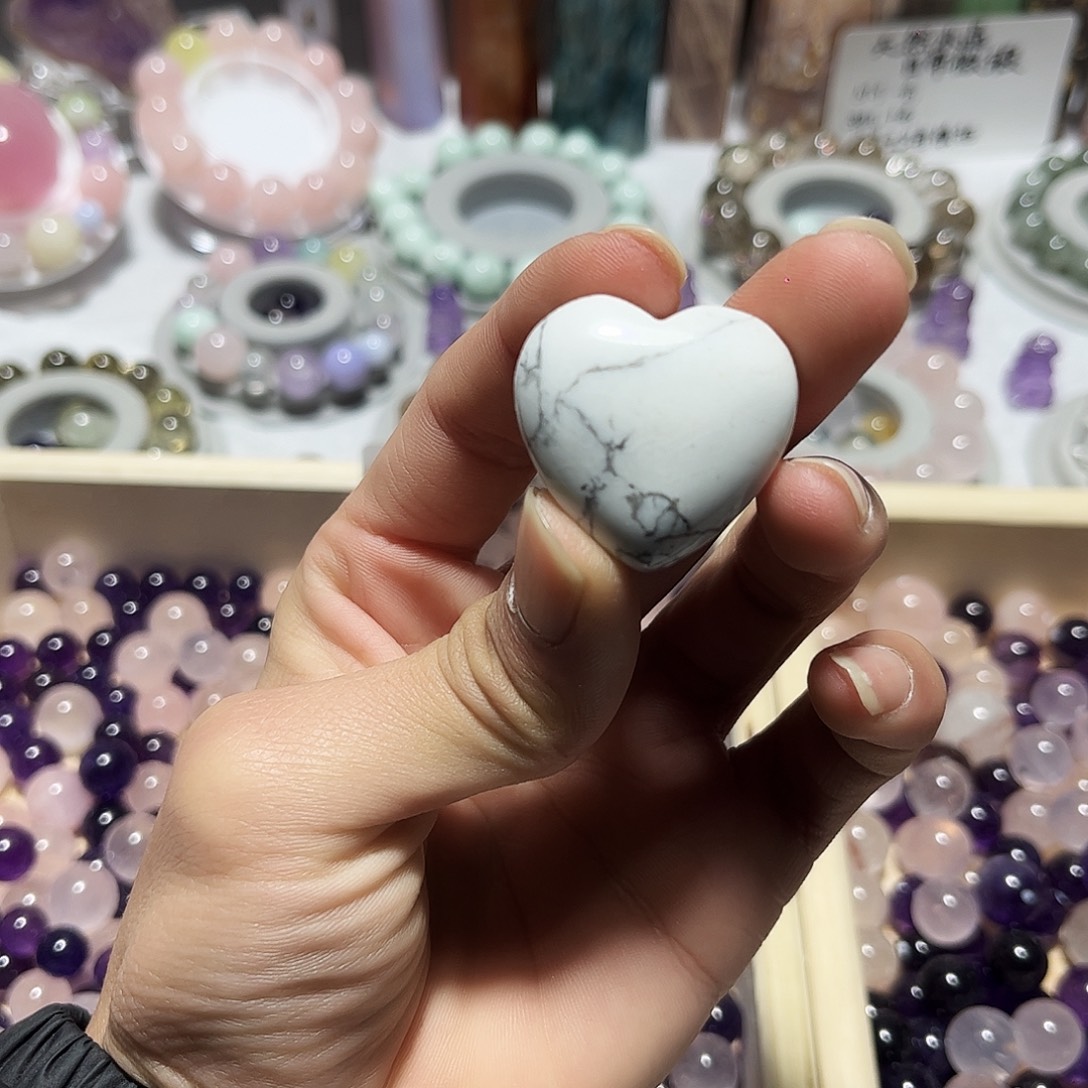 绿松石未镶嵌白松石白松石小爱心