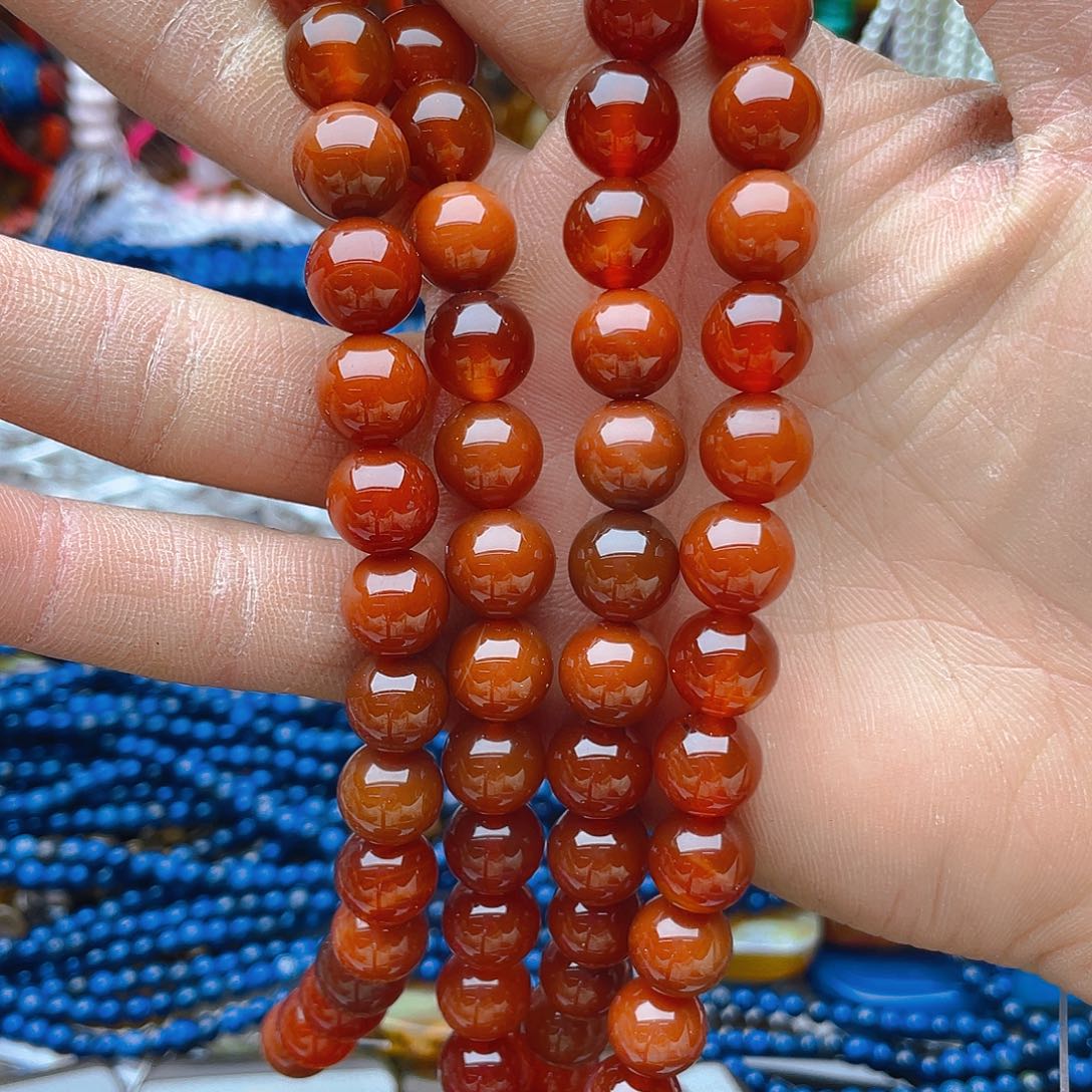 玛瑙/玉髓珠宝半成品未镶嵌红玛瑙1条卡10