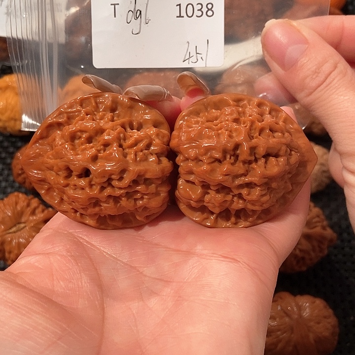 文玩核桃吊坠官帽45