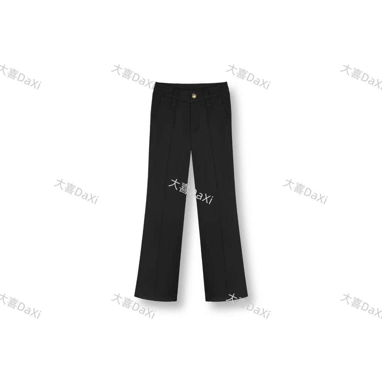 【大喜】加绒抗皱免熨烫冬季直筒微喇裤【8D5026-477】