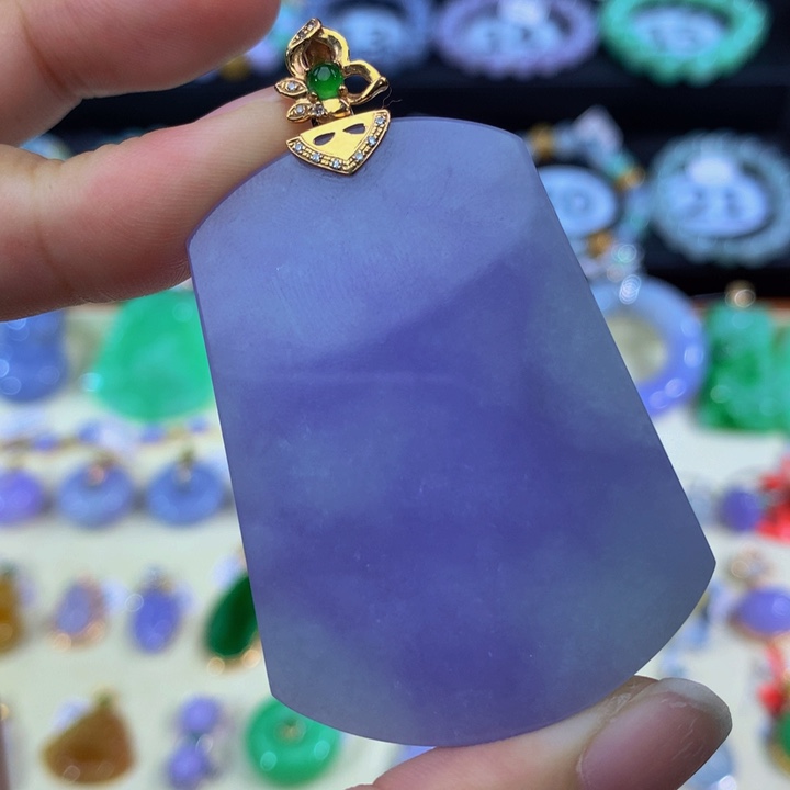 翡翠18K金镶嵌手链翡翠