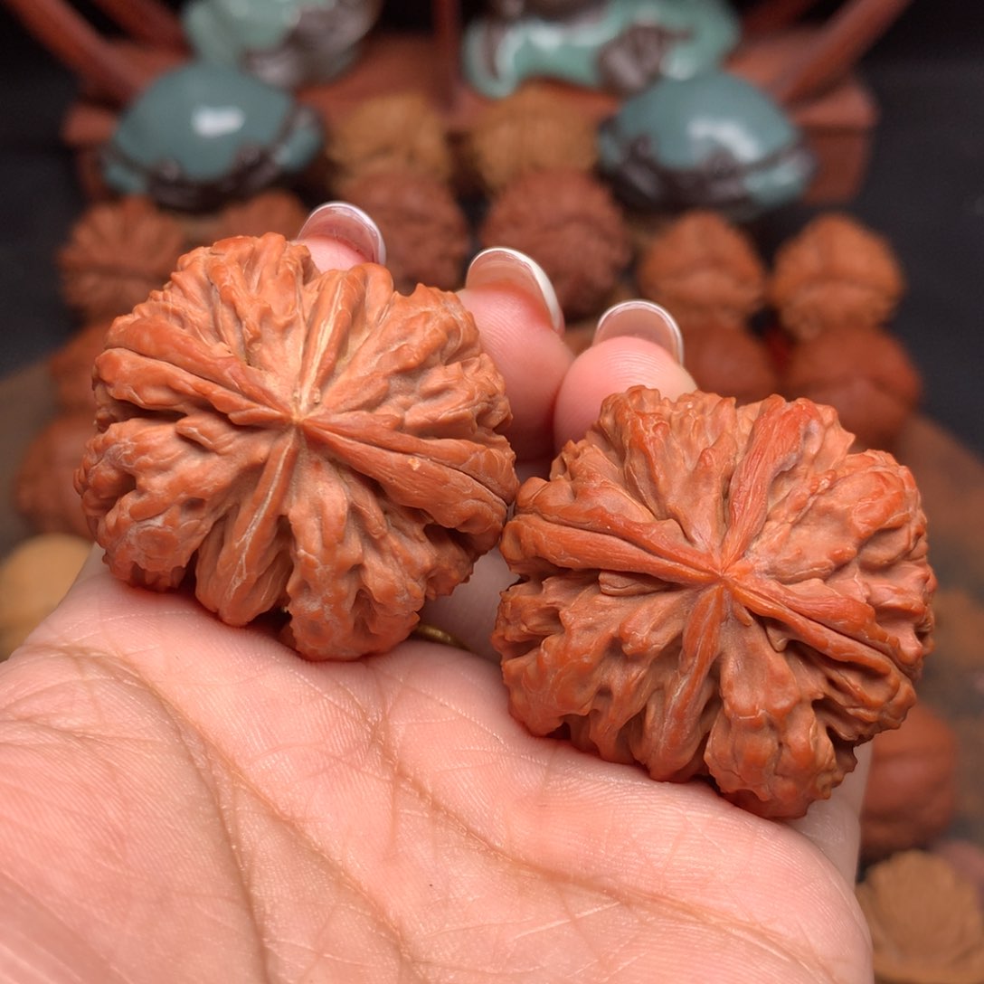 把件文玩核桃四棱