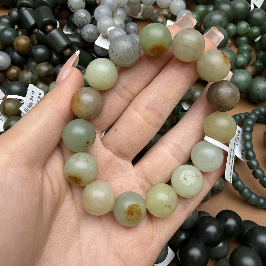 和田玉手串1209z拍一发一