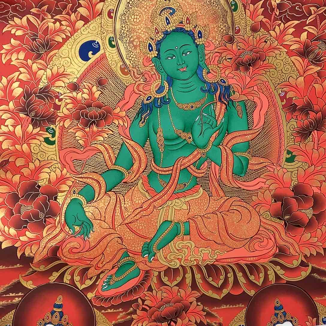 装裱画琪****西尼泊尔手绘唐卡画芯