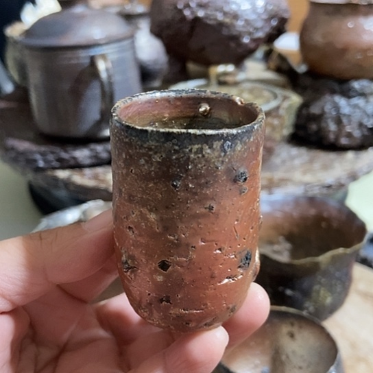杯闻香杯柴烧裸烧手作品