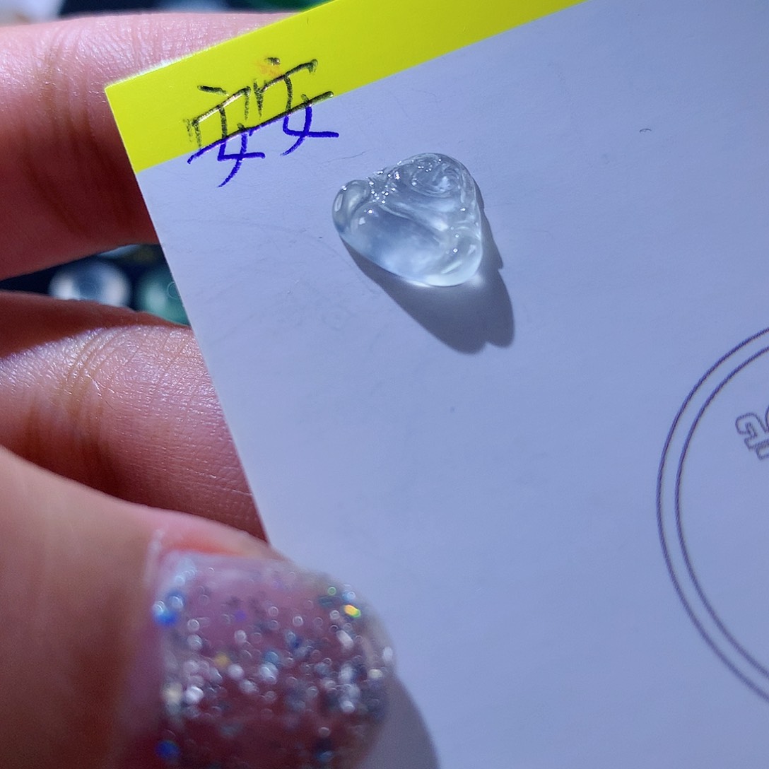 翡翠颈饰未镶嵌天然翡翠高冰佛公