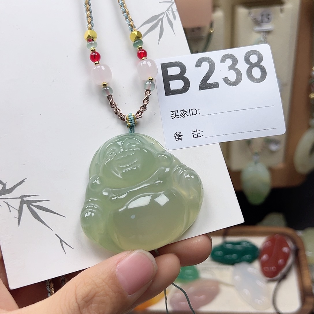 玛瑙/玉髓颈饰合金浅*～