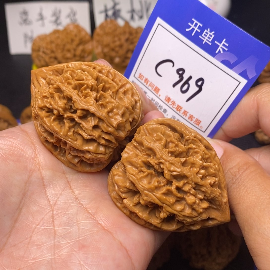 文玩核桃把件阳**赵41九龙筋c969