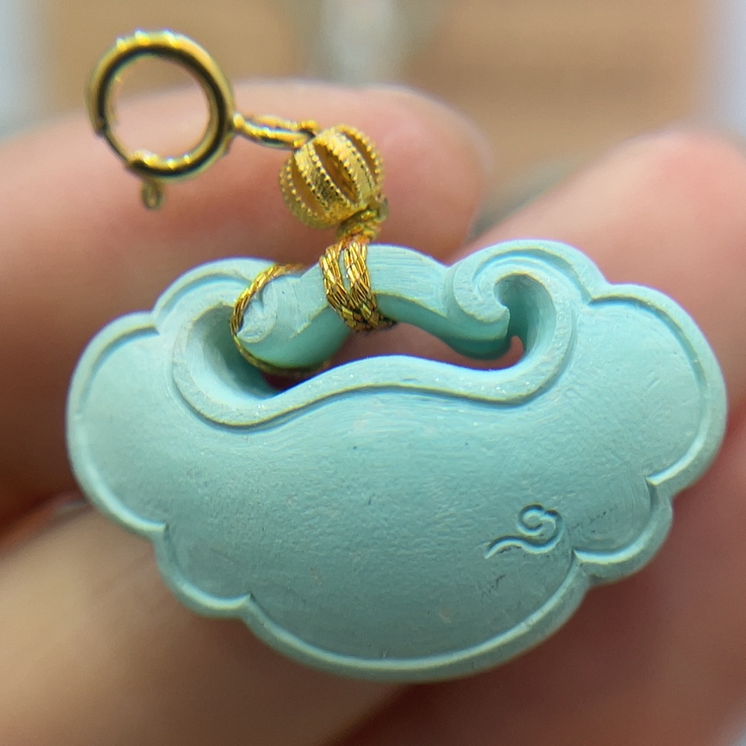 绿松石18K金镶嵌珠宝奇石