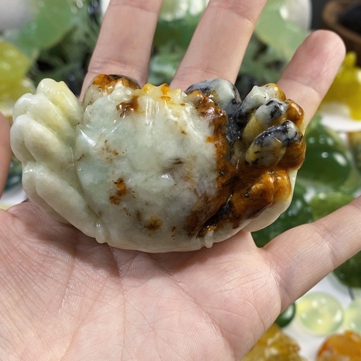 未镶嵌岫玉手把件