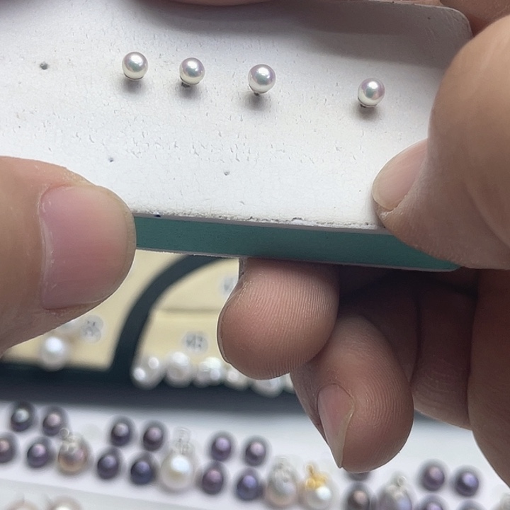 T****耳饰淡水珍珠银S925镶嵌