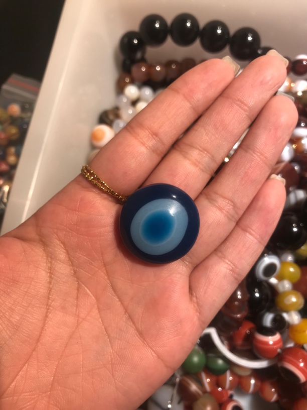 缠丝玛瑙蓝色板眼