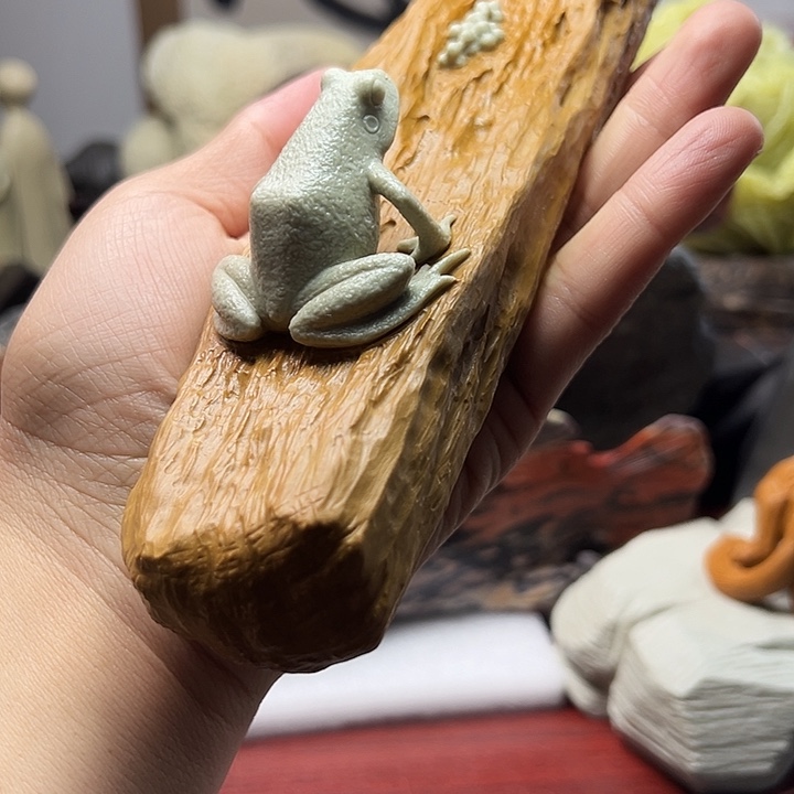 东北石松花石摆件