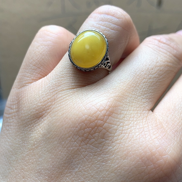 水晶水晶戒指银S925镶嵌