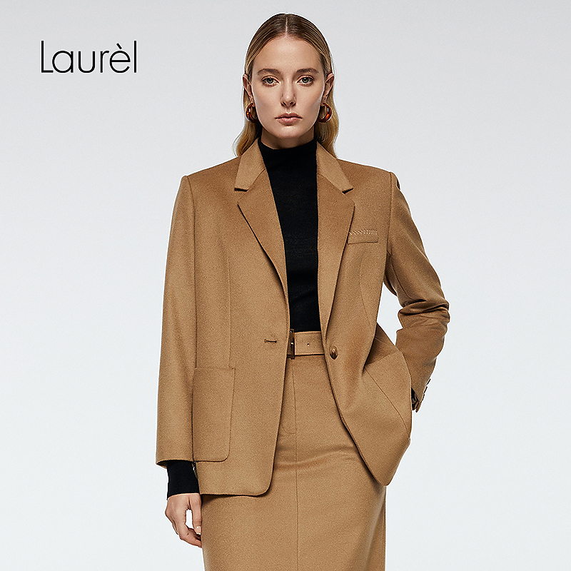 【晨粉专享】Laurel25秋驼色直身西装女LWD363T00100