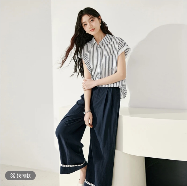 盐系轻熟风套装女两件套2025夏季新款复古文艺衬衫裤子一整套8620