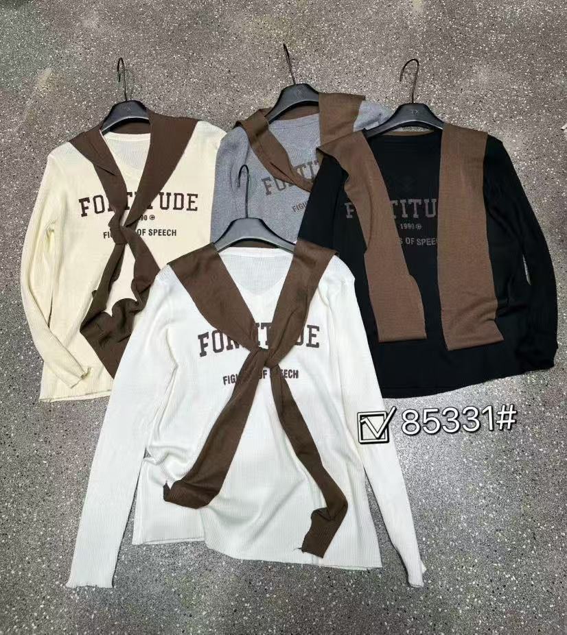米多多 TX#85331#潮流宽松带披肩上衣