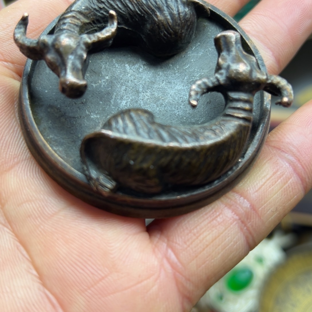 铜摆件欢迎欢迎你