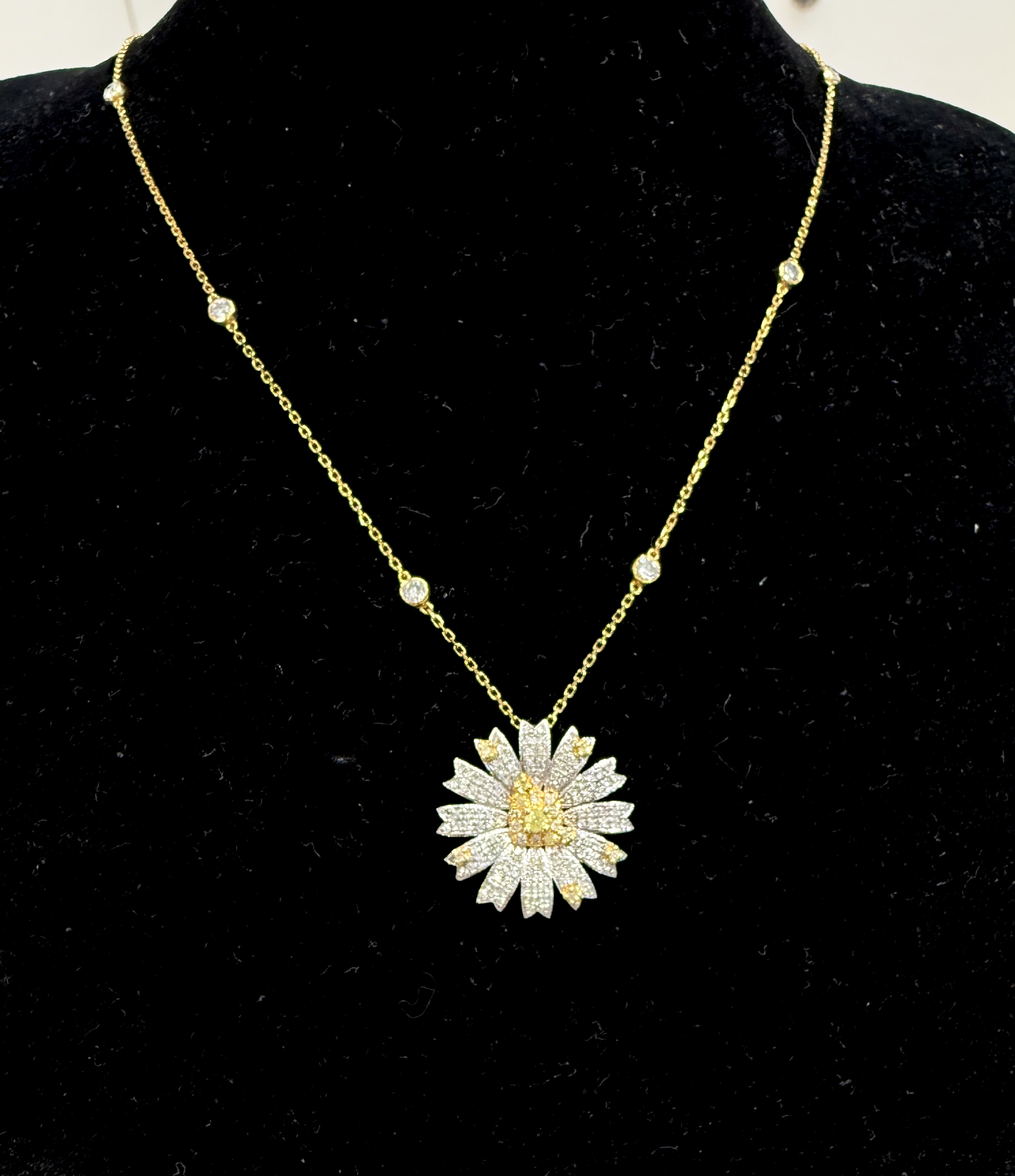 【富恩珠宝】1701重金  雏菊吊坠 （不含链）ZSDZ0 