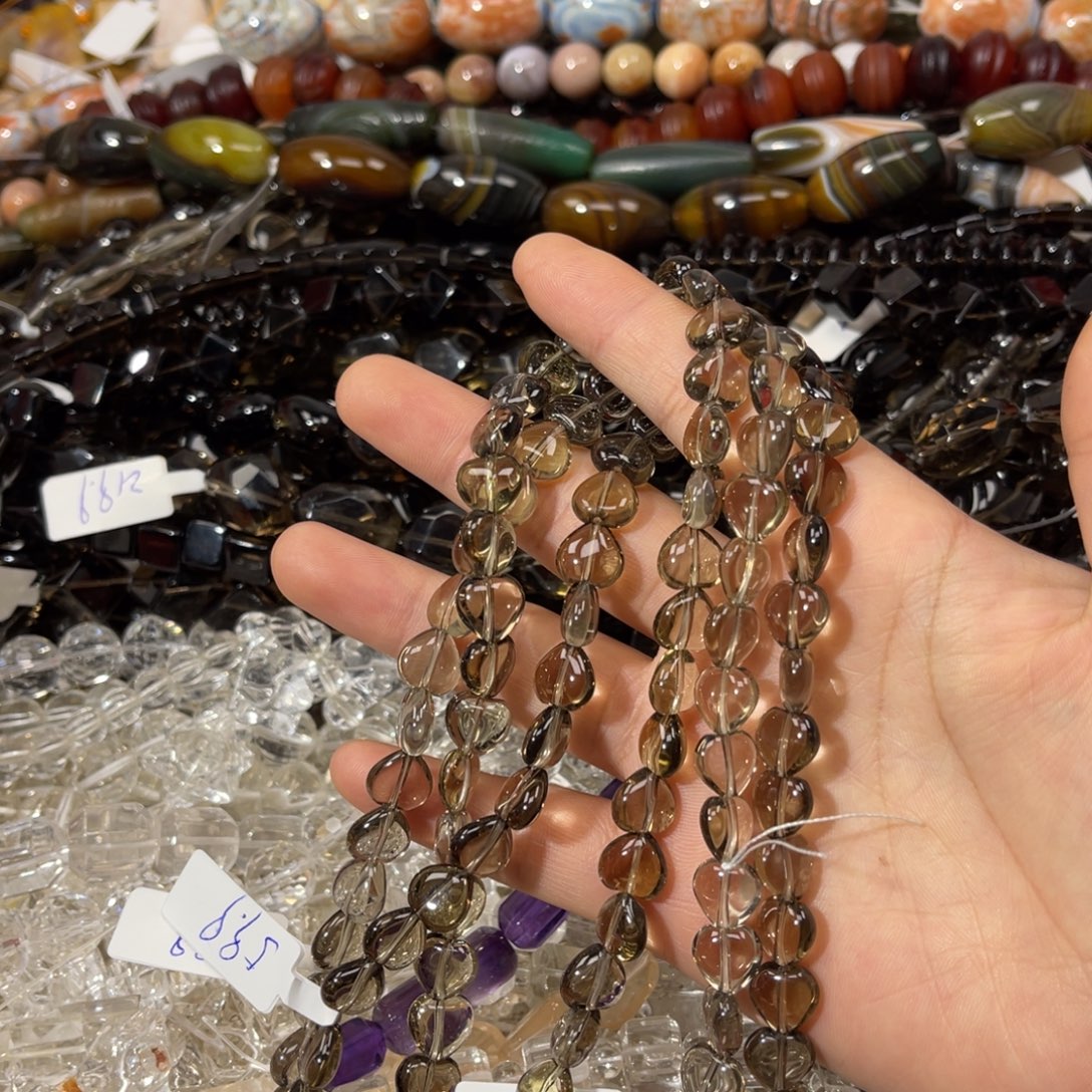 颈饰紫晶银S925镶嵌净体白茶爱心