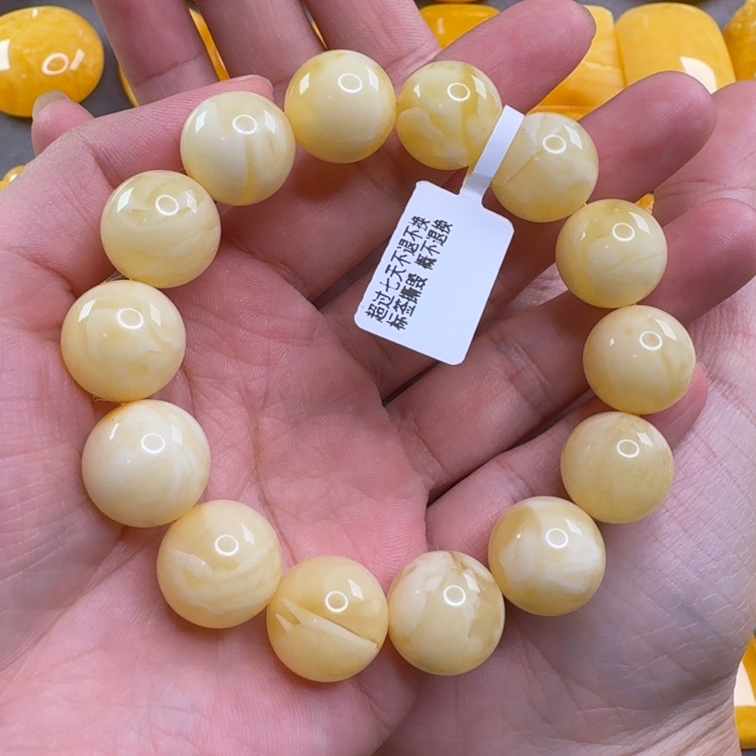 蜜蜡毛衣链未镶嵌