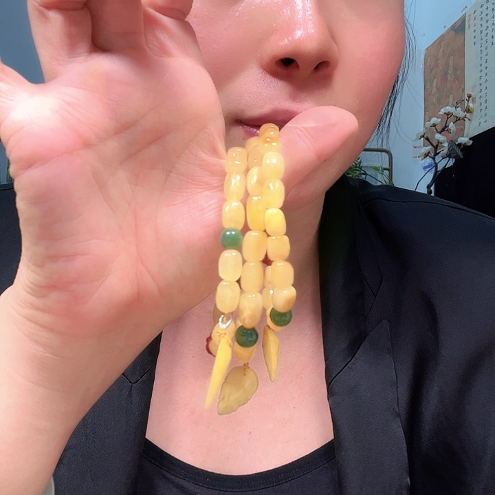 未镶嵌蜜蜡手链随行手串