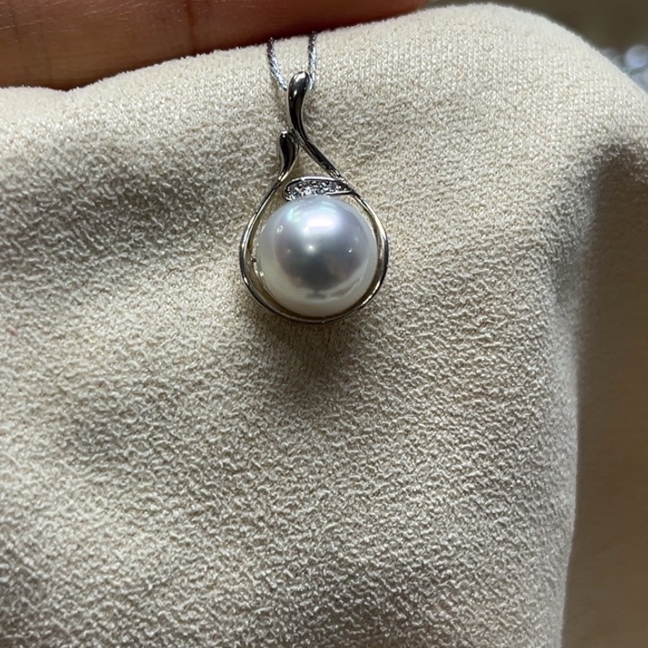 吊坠(不含链)银S925镶嵌海水珍珠9-10mm139号