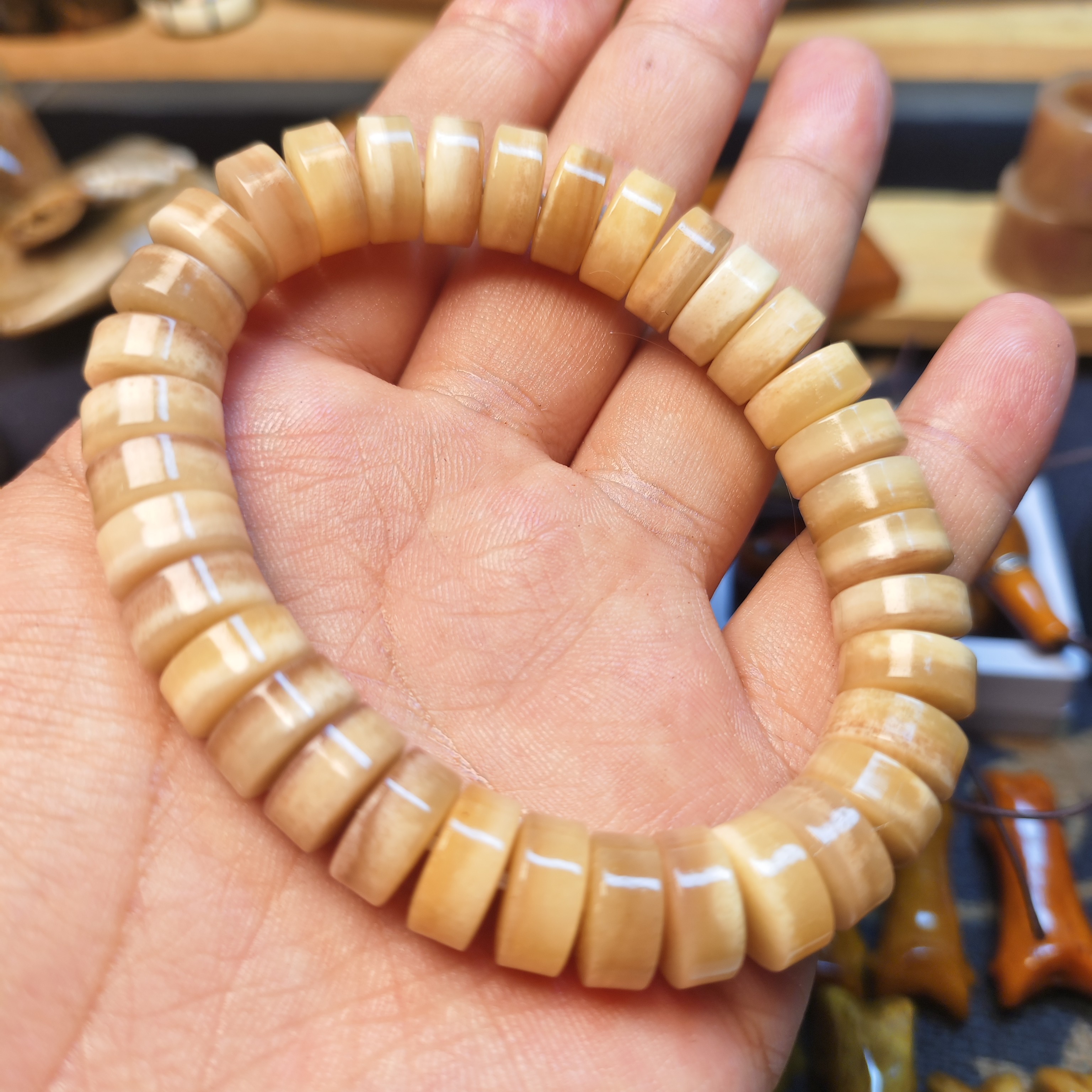 驼骨药片手串单圈