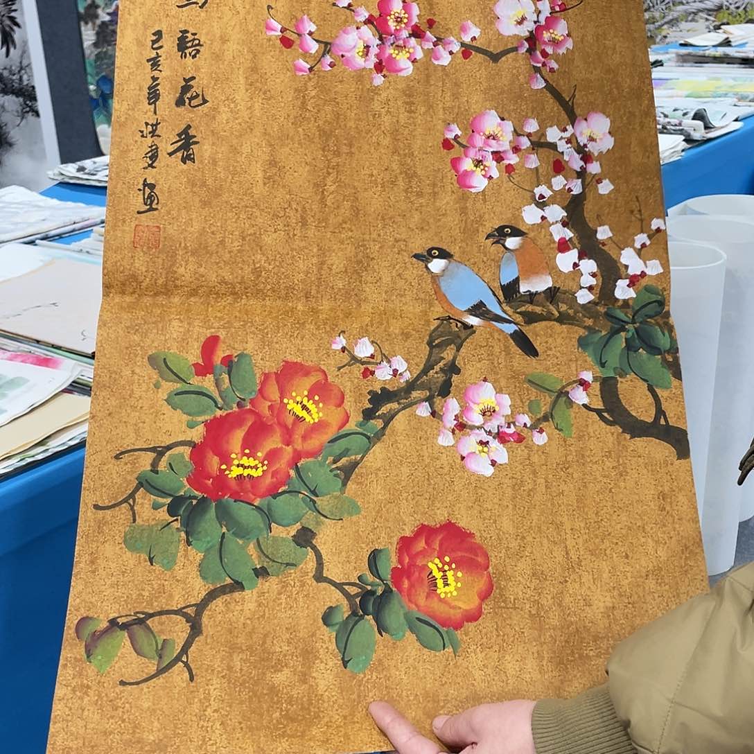 国画今天上午国画作品展示