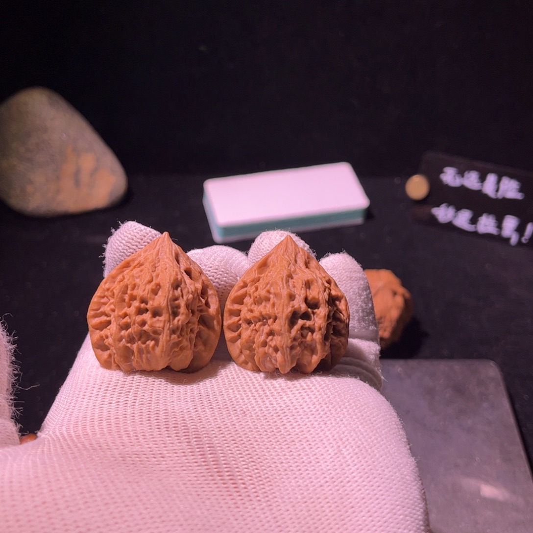 ****材文玩核桃吊坠33野生火焰