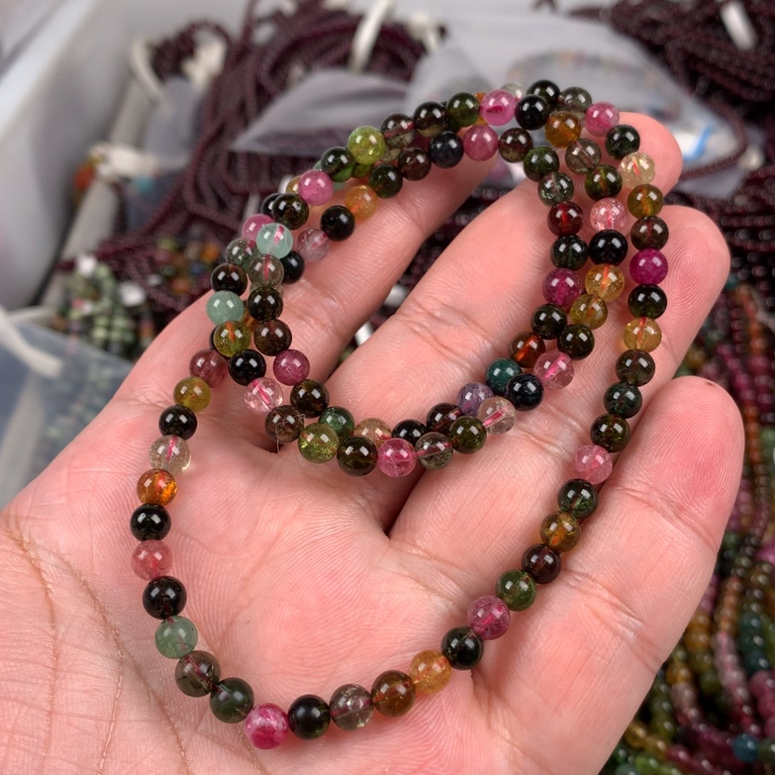 碧玺手链未镶嵌橄*绿500碧玺