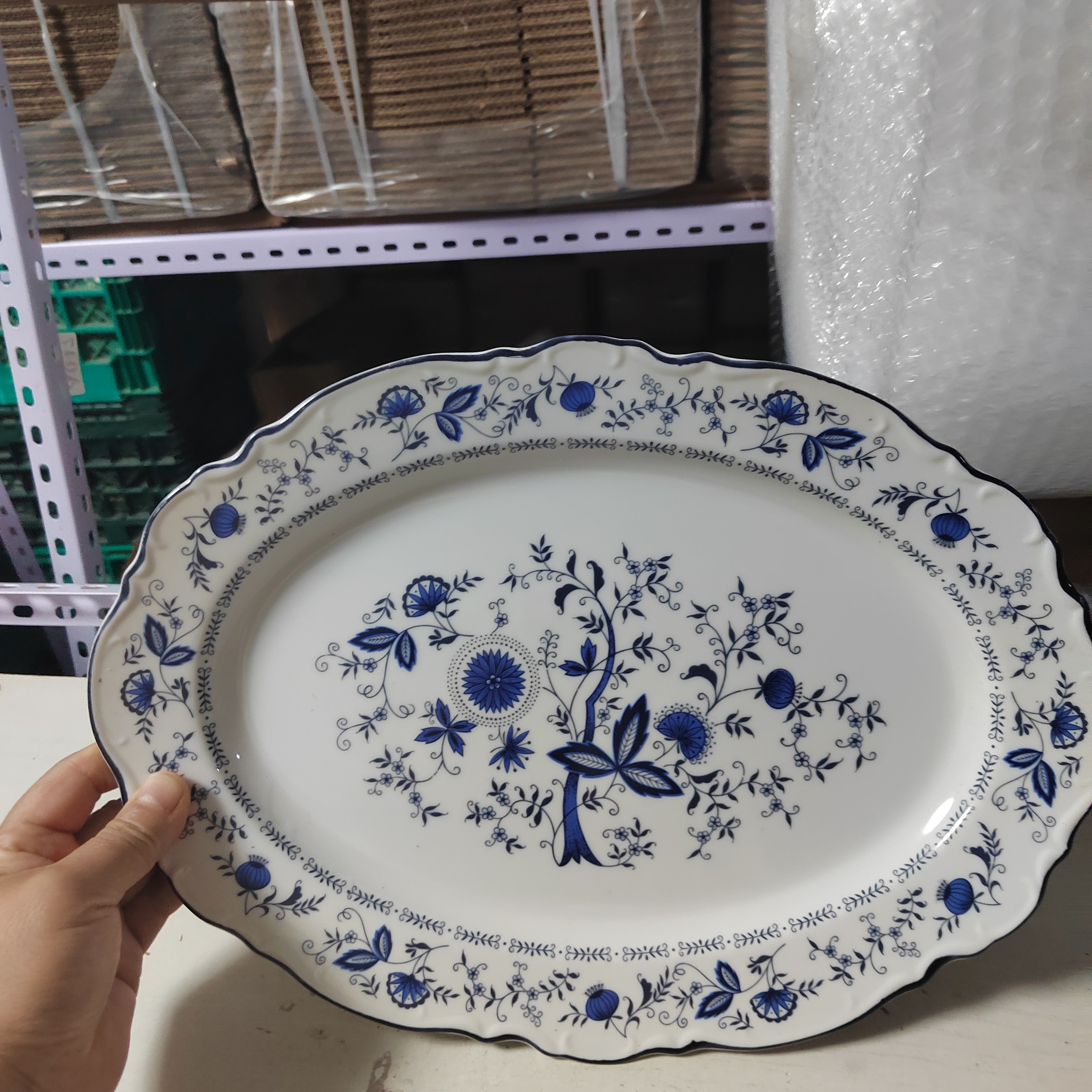 日本回流，蓝洋葱画片，底部带款，全品无磕碰默认微瑕谨慎参拍