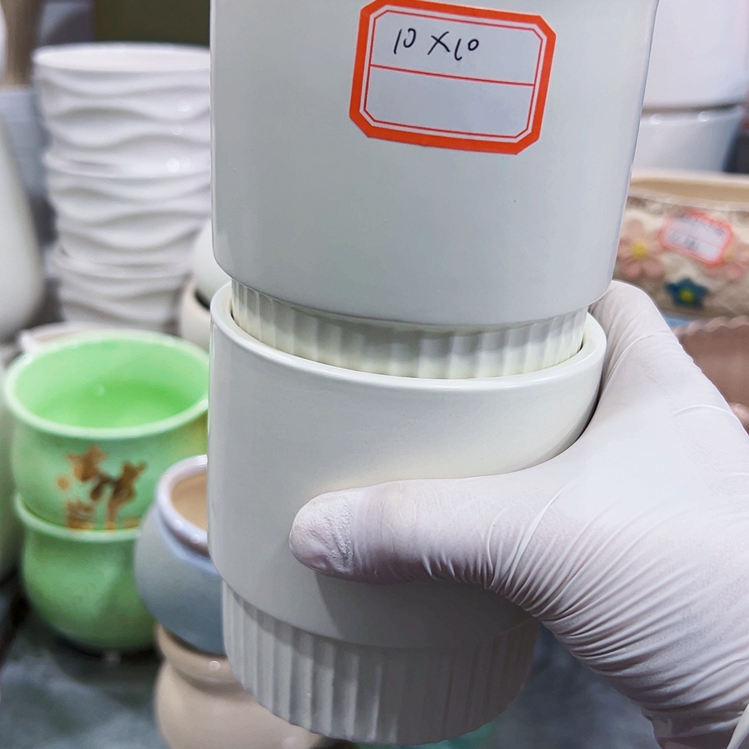 有孔，外贸尾单陶瓷花盆凑单10米包邮